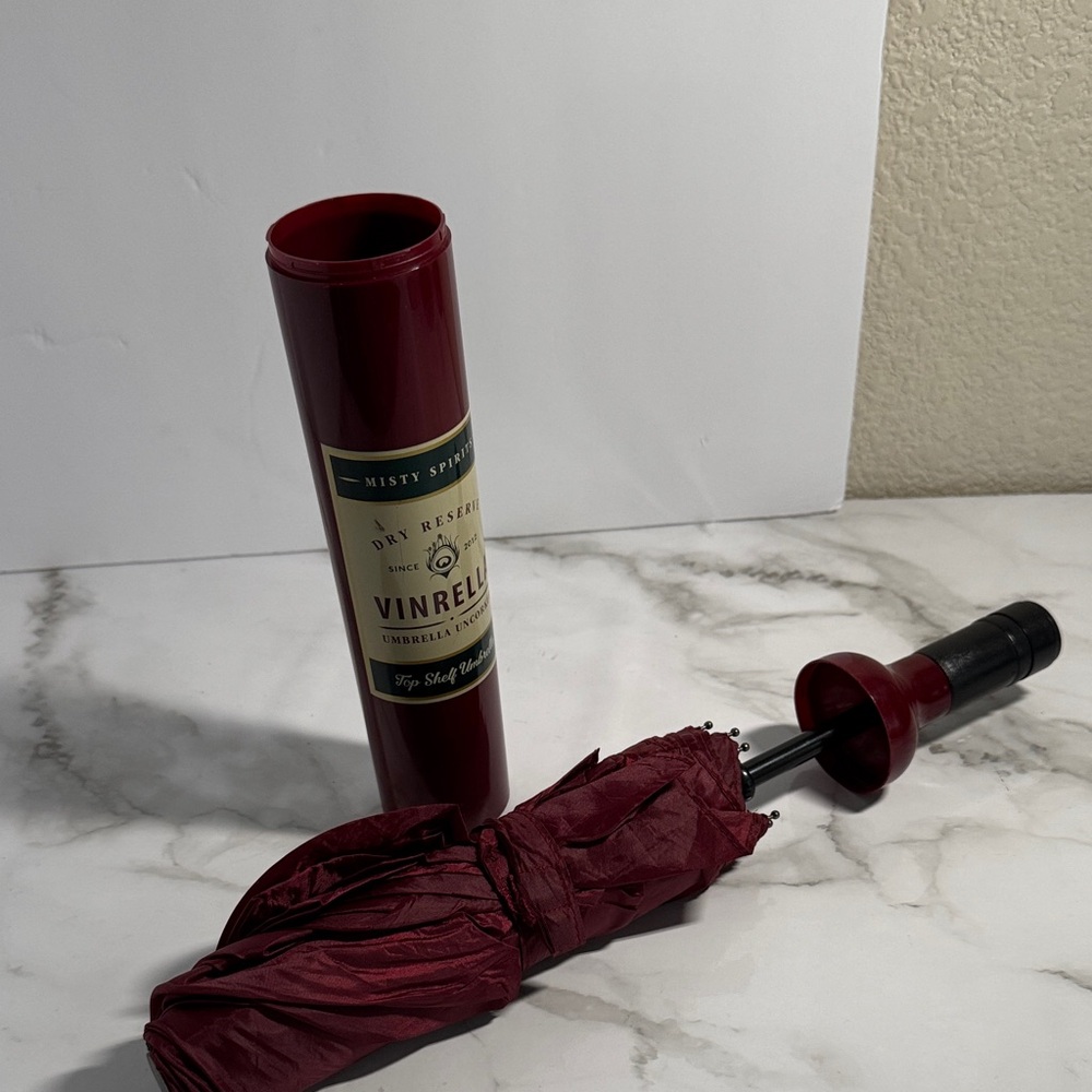 Burgundy Vinrella Wine Bottle Umbrella - Picture 6 of 16
